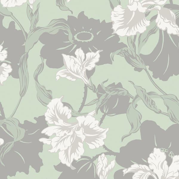 The Wallpaper Company 8 in. x 10 in. Seabreeze Large Floral Wallpaper Sample
