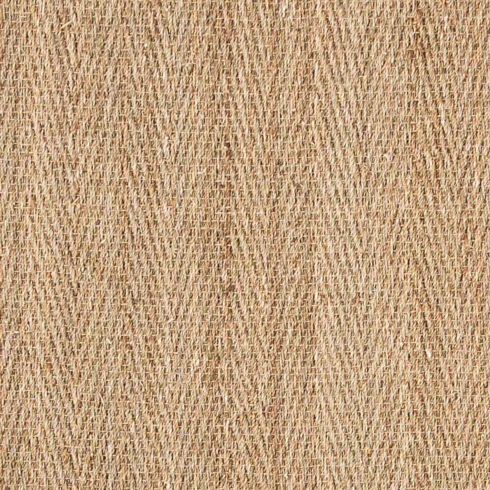 Natural Beige Herringbone Seagrass Square Rug