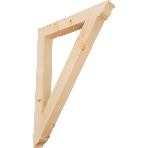 Ekena Millwork 3.5 in. x 44 in. x 32 in. Douglas Fir Traditional Smooth Bracket