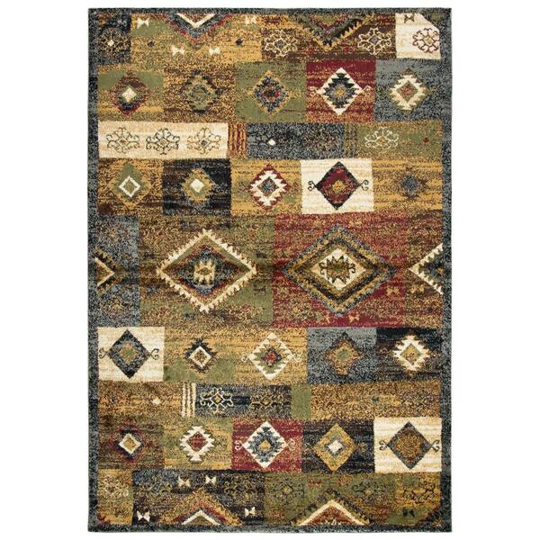Rizzy Home Xceed Multicolor 5 ft. 2 in. x 7 ft. 3 in. Rectangle Area Rug