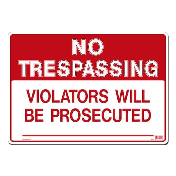 Lynch Sign 20 in. x 14 in. No Trespassing Sign Printed on More Durable, Thicker, Longer Lasting Styrene Plastic