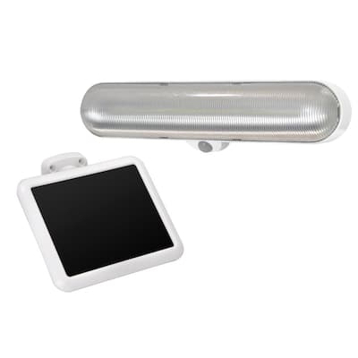 Solar Light Gray Motion Activated Integrated LED Utility Light