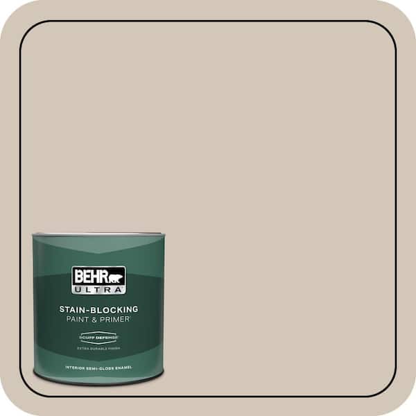 BEHR ULTRA 1 qt. #MQ2-50 Gravelstone Extra Durable Semi-Gloss Enamel Interior Paint & Primer