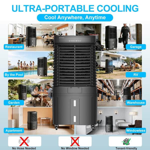 AIRJOYHI 4000 CFM 3-Speed Portable Evaporative Cooler (Swamp