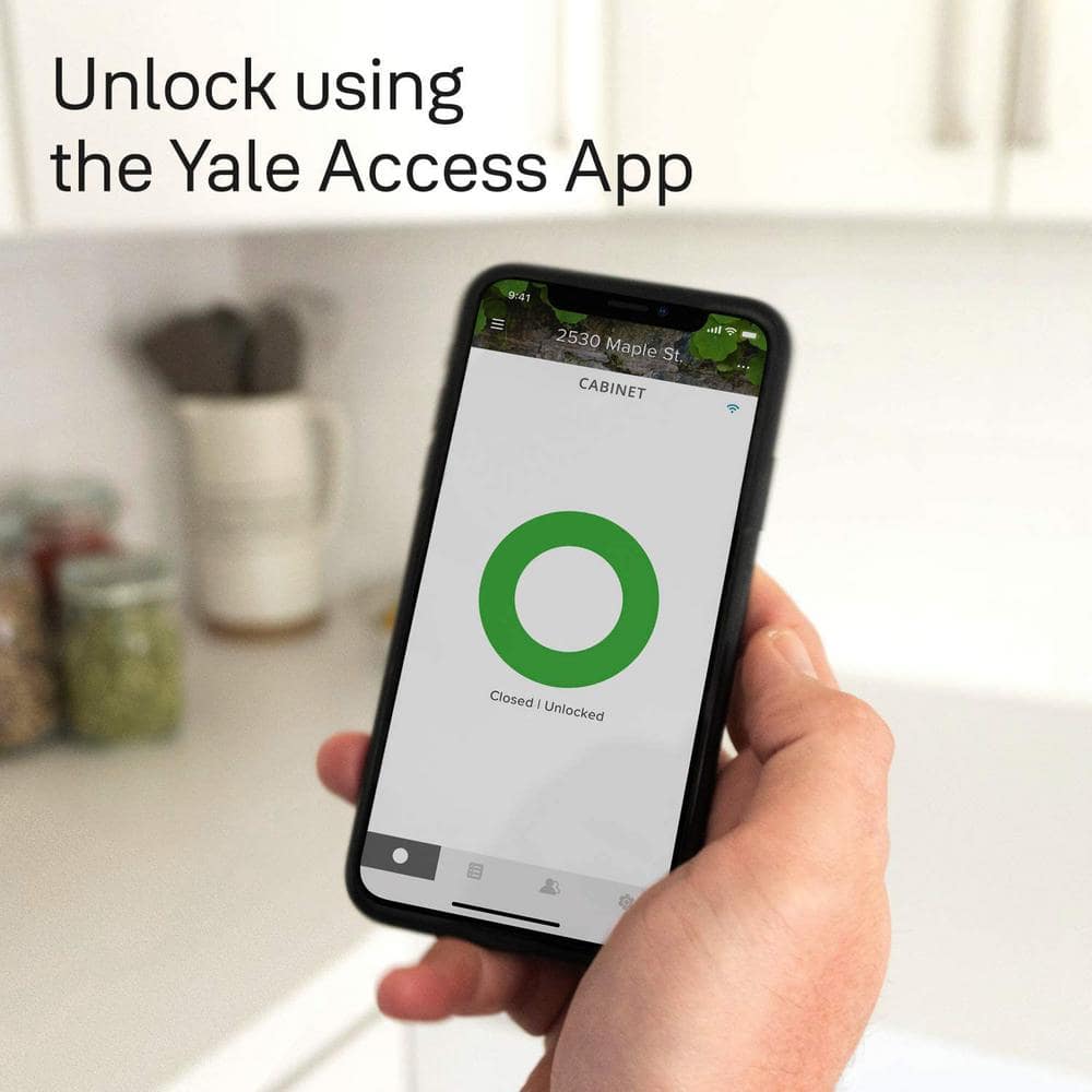 White Smart Cabinet Lock with Bluetooth and Keypad