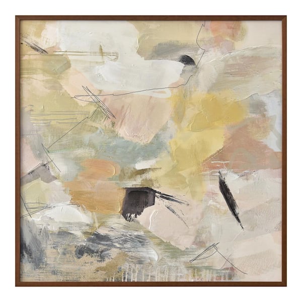 Lucky Tranquil Abstract, 1-Piece, Framed Acrylic Art Print 48 in. x 48 in.