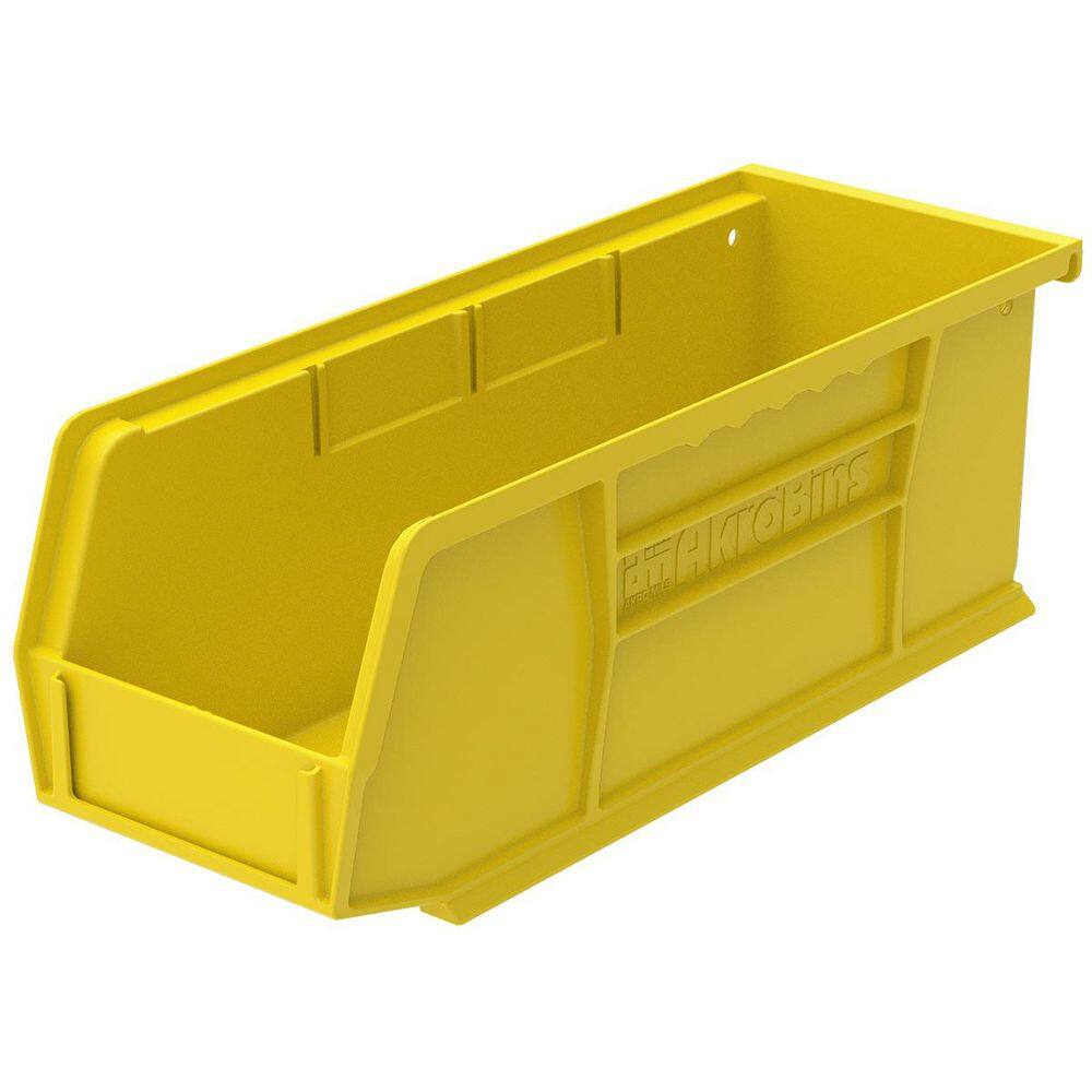 30224 Plastic Stackable Storage Bins, 10-7/8 in. x 4-1/8 in. x 4 in. Yellow, 12-pack price history on PriceWatchPro
