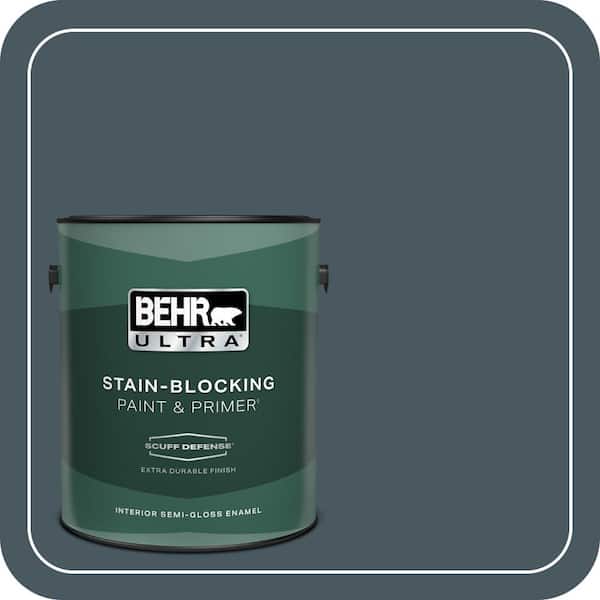 BEHR ULTRA 1 gal. #S470-7 Undersea Extra Durable Semi-Gloss Enamel Interior Paint & Primer