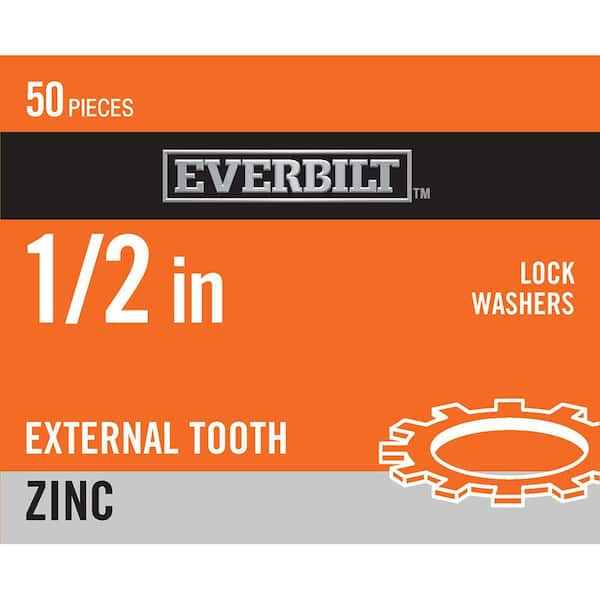 Everbilt 1 per 2 in. External Tooth Zinc Lock Washer (50-Piece per Pack)