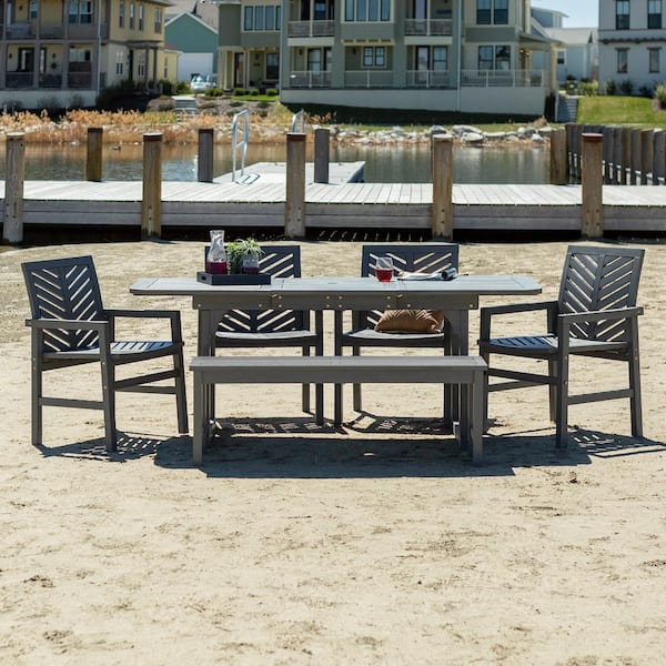 Beach House 6 Piece Dining Room Set With Bench