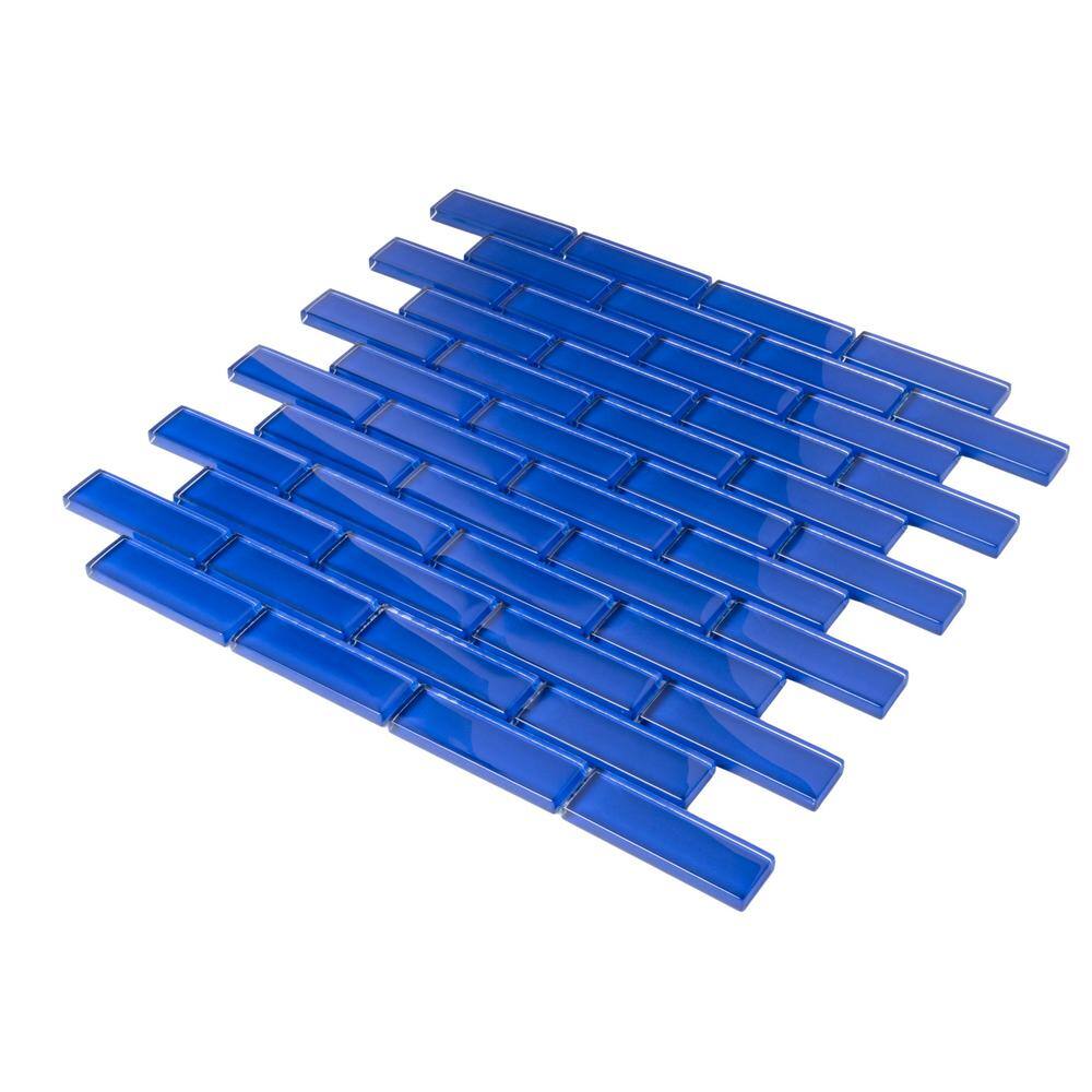 Cobalt Blue Polished Glass Mosaic Tile for Kitchen and Bathroom