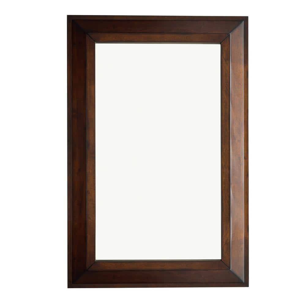 Portland 28 in. W x 42 in. H Framed Rectangular Wall Mirror in Burnished Ma