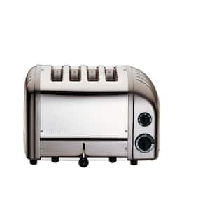 New Gen 4-Slice Charcoal Wide Slot Toaster with Crumb Tray