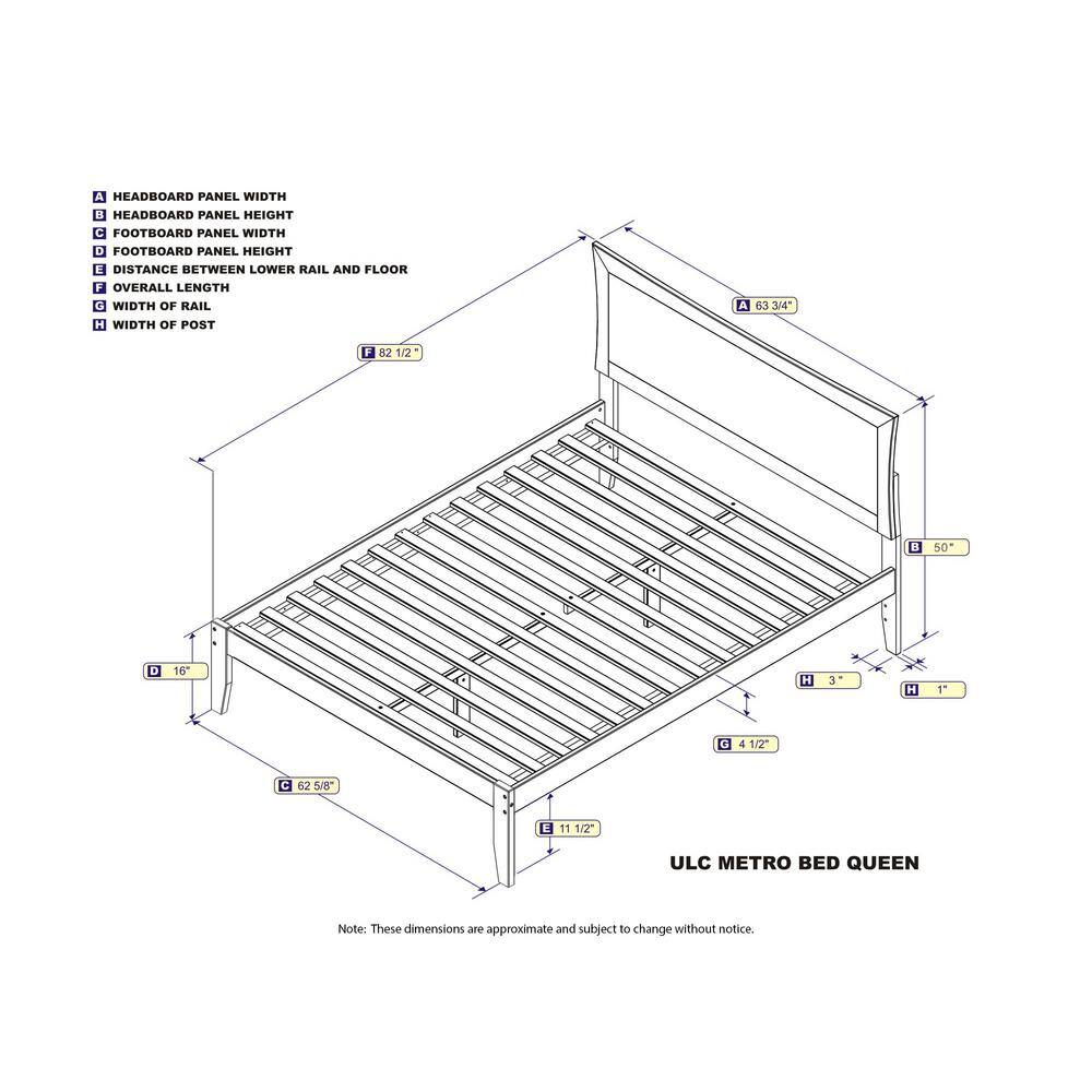 Walnut Queen Upholstered Platform Bed with Storage Drawers