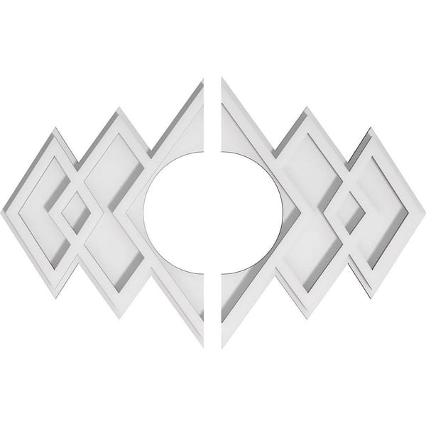 Ekena Millwork 1 in. x 20 in. x 13.375 in PVC Medallion Moulding