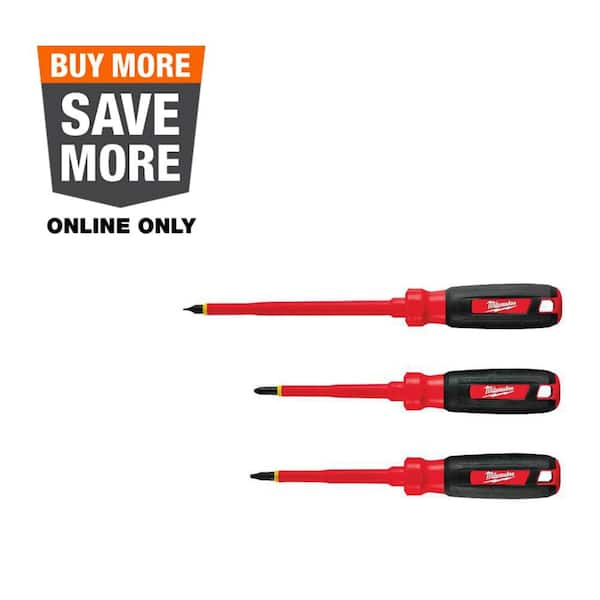 1000-Volt Insulated Screwdriver Set (3-Piece)