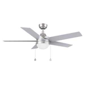 Zaire 52 in. Color Changing Integrated LED Indoor Brushed Nickel 5-Speed DC Ceiling Fan with Light Kit and Pull Chain