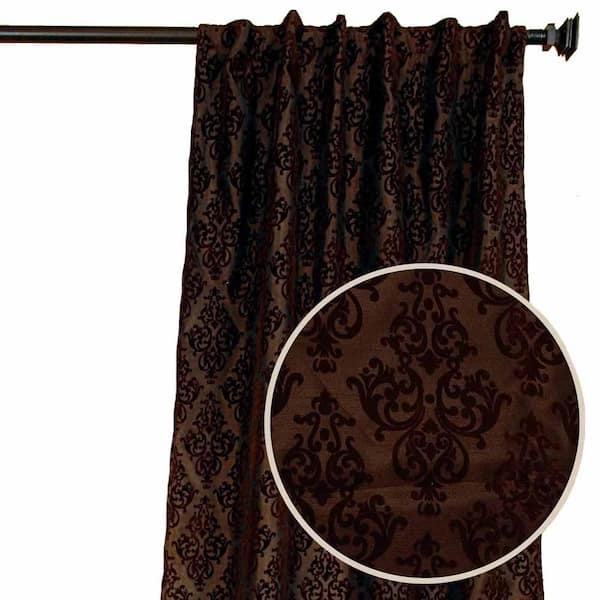 Home Decorators Collection Sheer Pari Chocolate Back Tab Curtain