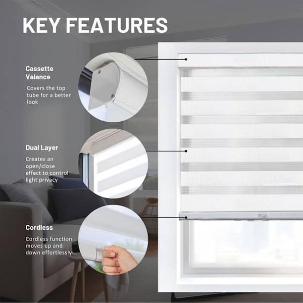 Chicology Basic Arctic Cordless Cut-to-Width Light Filtering