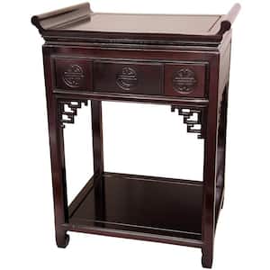 Tall Altar Red End Table