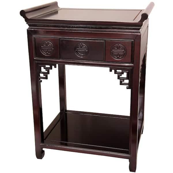 Red Lantern Tall Altar Red End Table