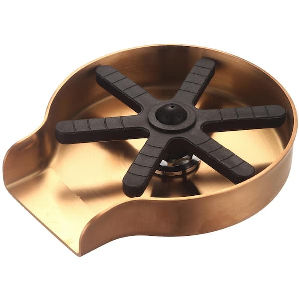 Olympia Faucets Fully Metal Glass Rinser in PVD Brushed Gold