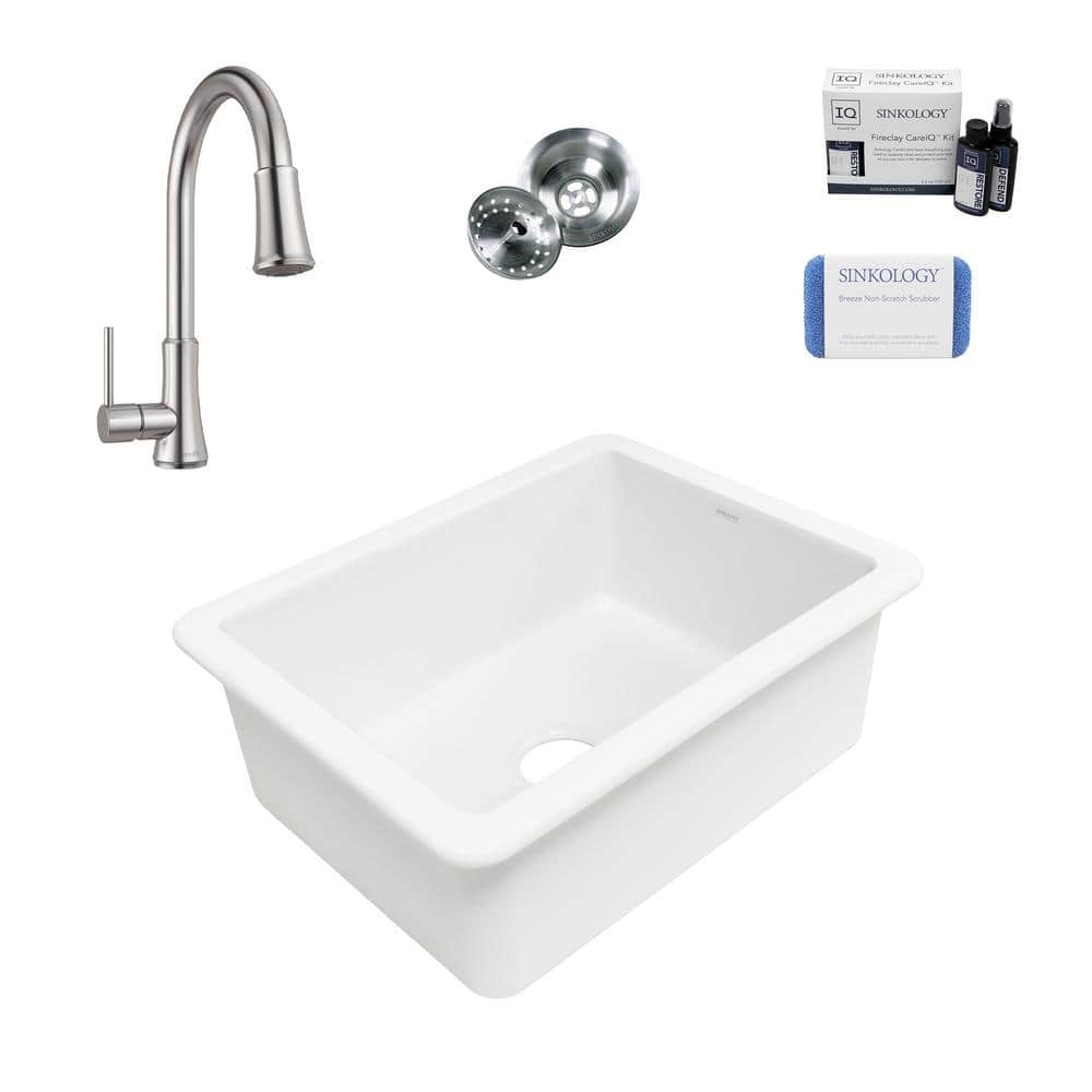 SINKOLOGY Eden 23 in. Undermount Single Bowl Crisp White