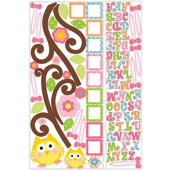Alice's Wonderland Bakery Giant Peel and Stick Wall Decals with Alphabet