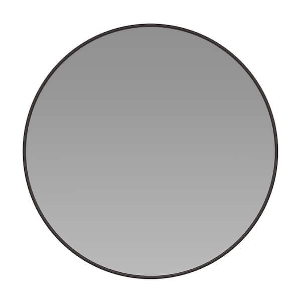 Carnegy Avenue 20.0 in. W x 20.0 in. H Aluminum Black Decorative Mirror