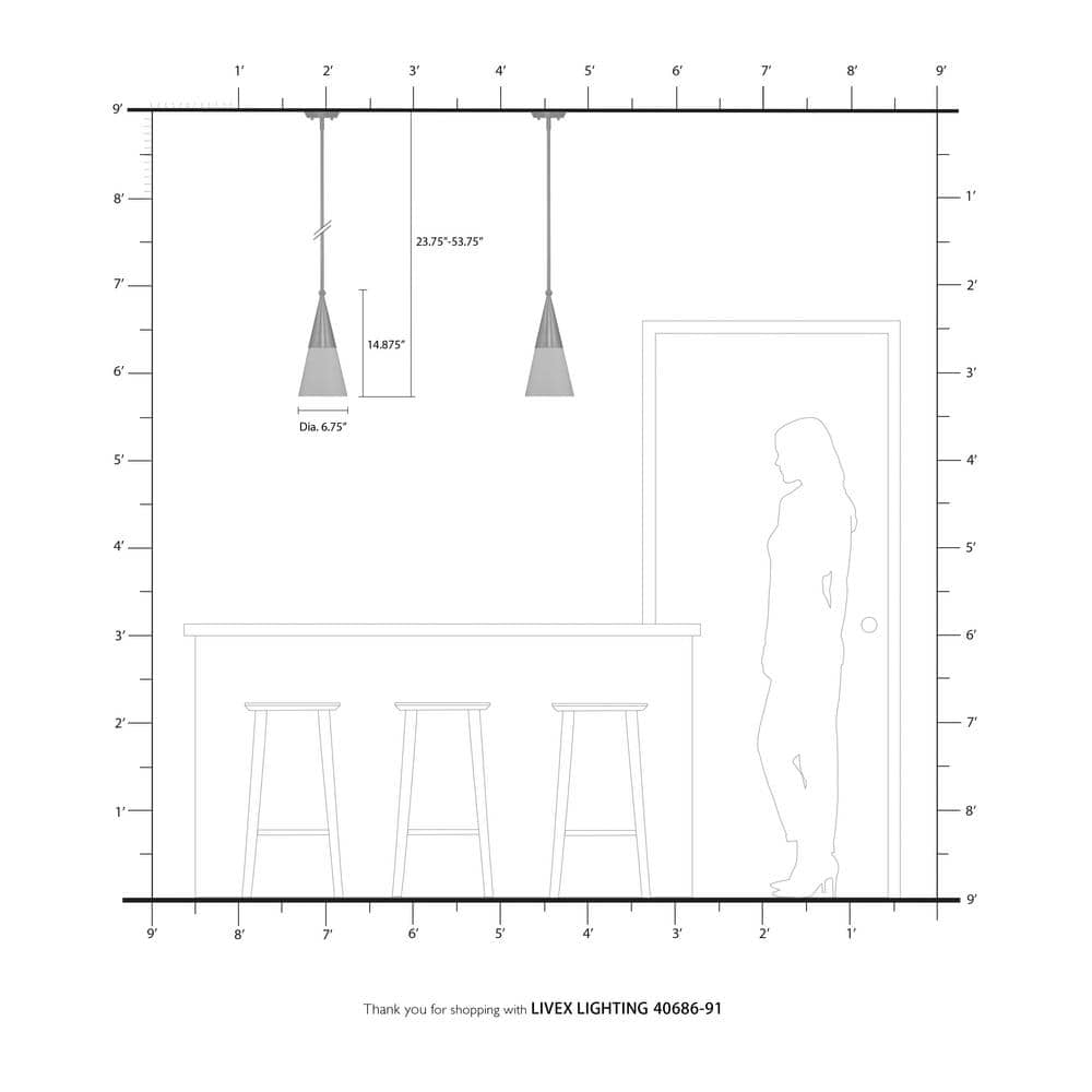 Stockholm Brushed Nickel 1-Light Mini Pendant with Off-White Shade