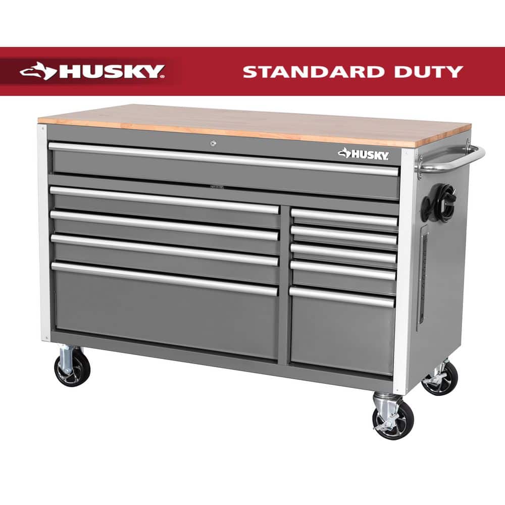 Husky Tool Storage 52 in. W x 25 in. D Standard Duty Gloss Gray