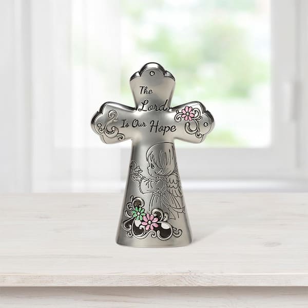 Precious Moments Tabletop Cross Zinc Alloy The Lord Is Our Hope Mini Figurine