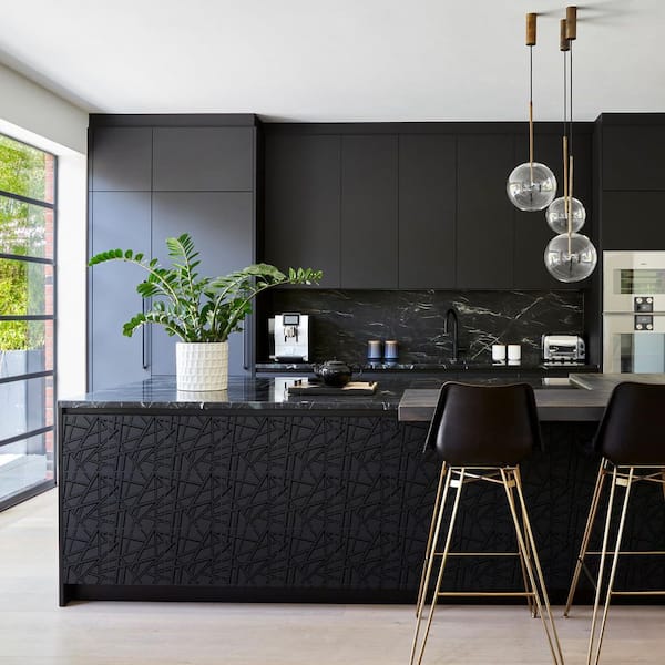Black 3D Wall Panels for Interior Decor, 12 x 12 in. Textured Wall Covering for Living Room, Gaming Room, TV Background