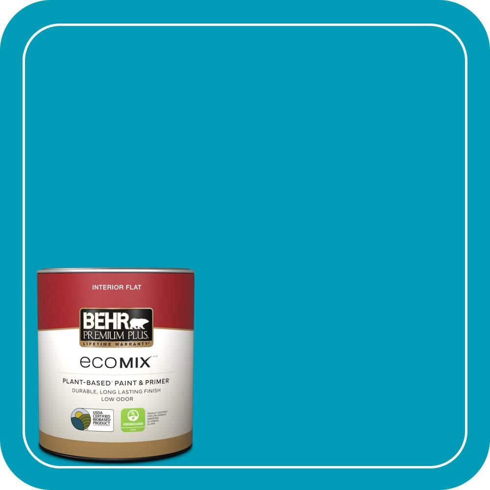 1 qt. #520B-6 Brilliant Sea Flat EcoMix Plant-Based Interior Paint & Primer price history on PriceWatchPro