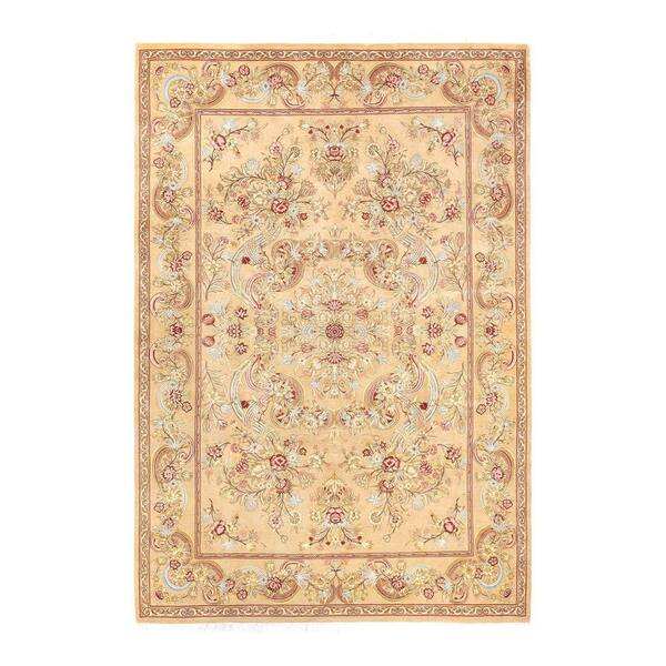 Solo Rugs Mogul One-of-a-Kind Traditional Yellow 6 ft. 8 in. x 9 ft. 10 in. Oriental Area Rug