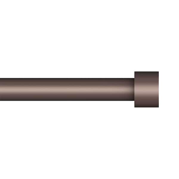 36 in. - 66 in. Telescoping 3/4 in Single Rod Set in Oil Rubbed Bronze with Cap Finial