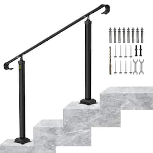 Fit 1 to 3 Steps Outdoor Stair Railing Wrought Iron Handrail Transitional Hand railings Handrails for Outdoor Steps