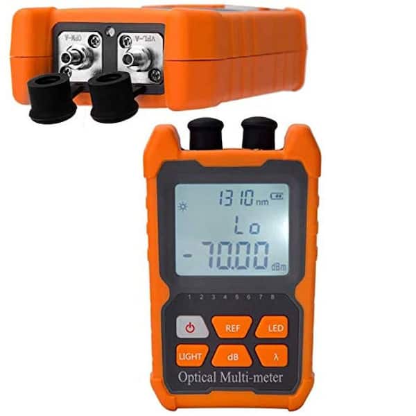 Lukyamzn Portable Optical Fiber Power Meter with Universal FC/SC/ST Interface and Built-in 2 mW Visual Fault Locator