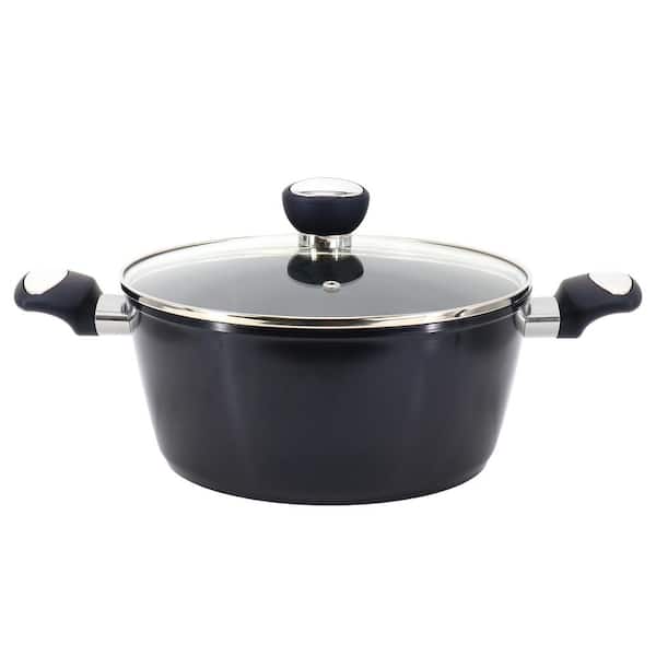 Oster Anetta 5 qt. Nonstick Aluminum Dutch Oven with Lid in Navy