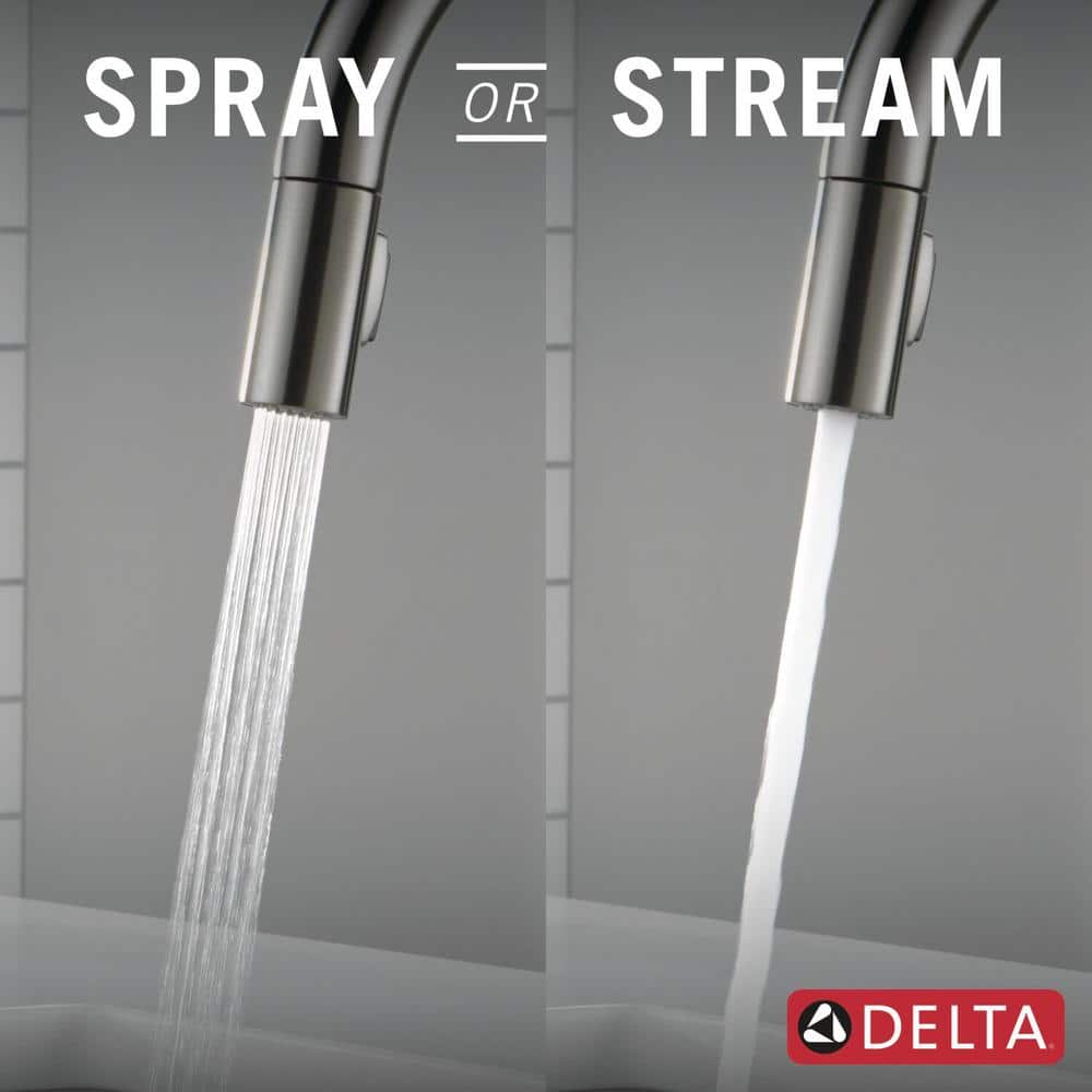Black Stainless Steel Touchless Kitchen Faucet with Pull-out Spray