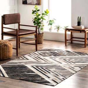 Elaine Gray 8 ft. x 10 ft. Geometric Area Rug