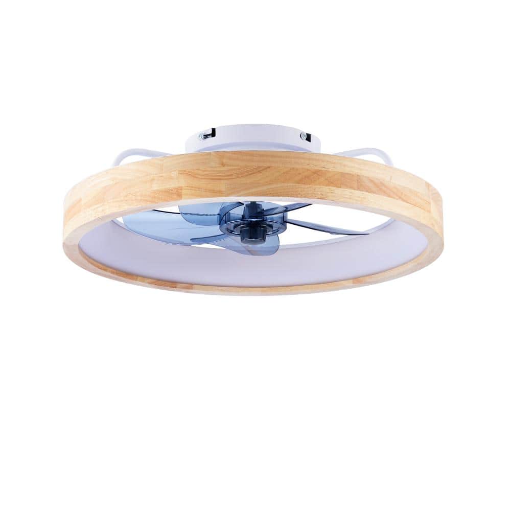 20 in. Wood and Matte White Flush Mount Ceiling Fan with Dimmable LED Light, Remote Control, Quiet DC Motor price history on PriceWatchPro