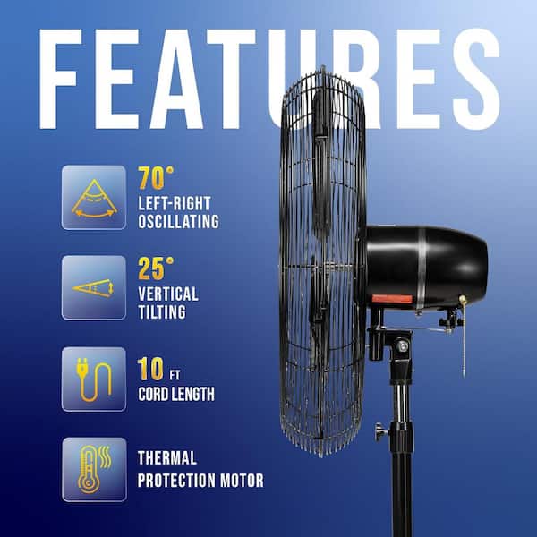 Tornado 24 in. Outdoor Rated IPX4 Water-Resistant Metal