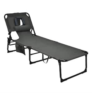 Grey Durability Stability Metal Outdoor Lounge Chair