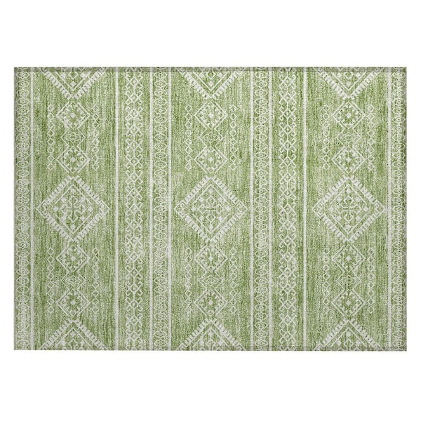 Addison Rugs Chantille Machine Washable Indoor/Outdoor Abstract ACN901 Green 1 ft. 8 in. x 2 ft. 6 in. Area Rug