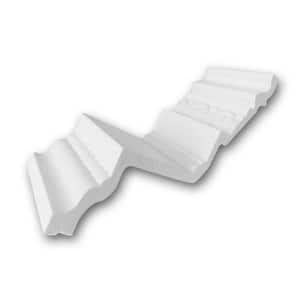 7-5/8 in. D x 7-5/8 in. W x 4 in. Egg and Dart Primed White Polyurethane Crown Moulding Sample