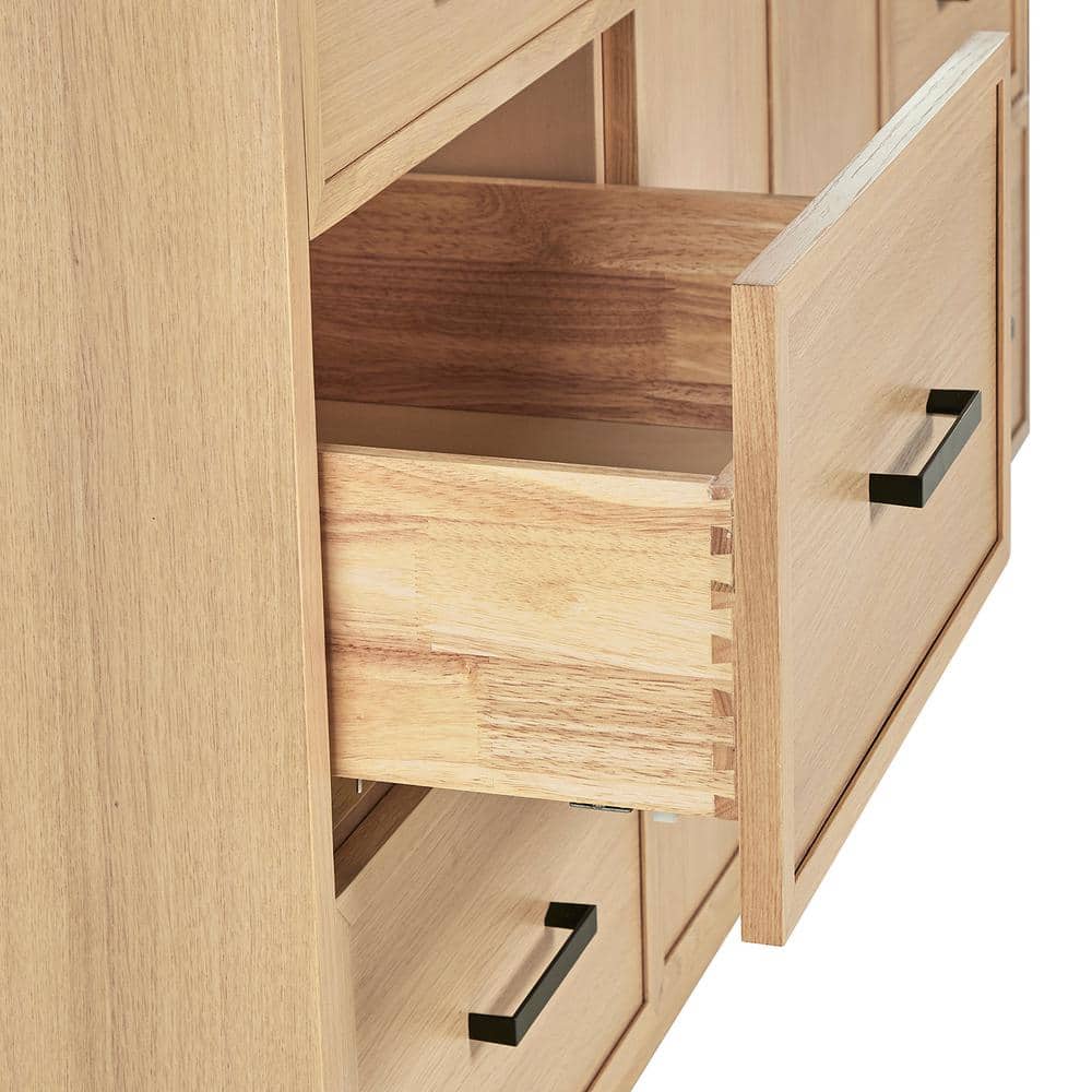 Kelly 67" Light Oak Single Vanity with White Quartz Top
