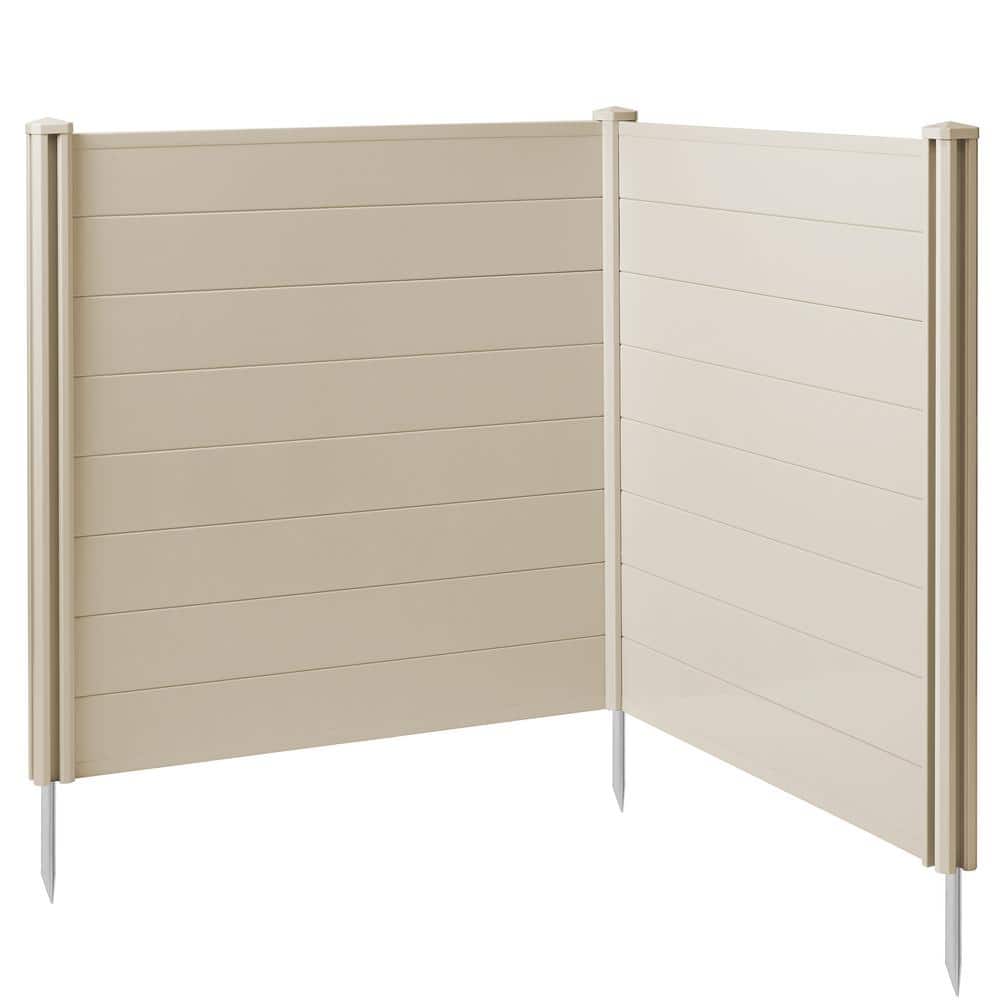 Casafield 48" x 48" Tan Vinyl Privacy Screen Fence Panel