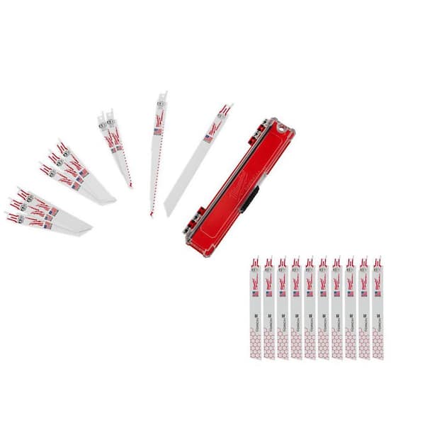 Milwaukee SAWZALL Wood and Metal Cutting Bi-Metal Recip Saw Blade Set (10-Piece) w/ 5 additional TORCH Blades