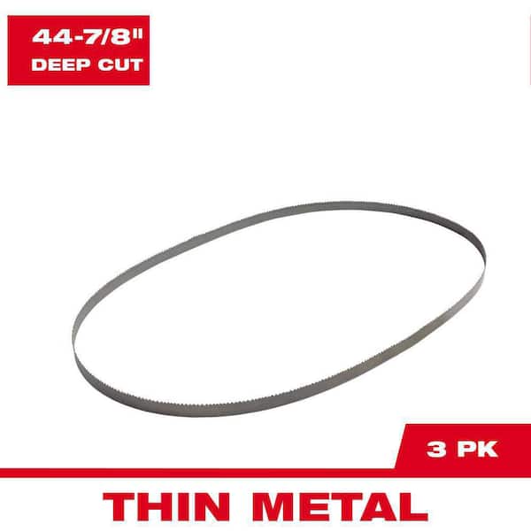 Milwaukee 44-7/8 in. 18 TPI Deep Cut Portable Bi-Metal Band Saw Blade (3-Pack) For M18 FUEL/Corded
